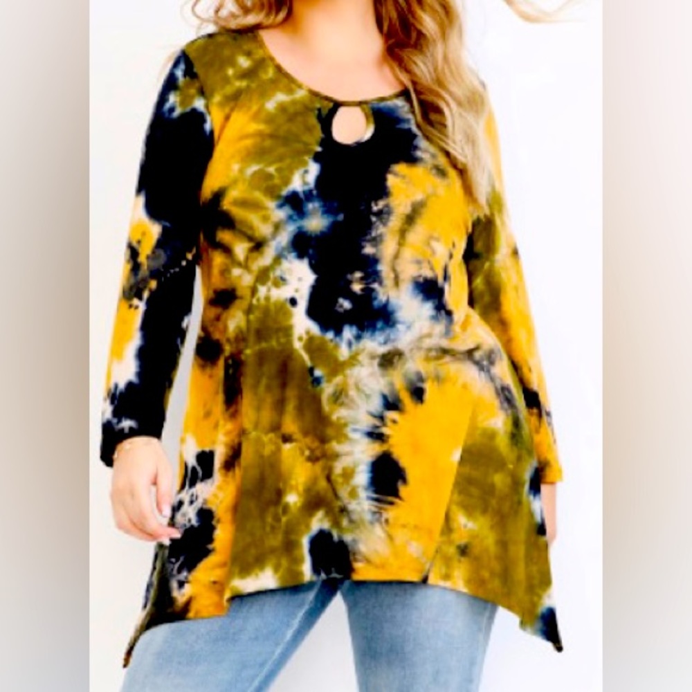 NWT New with Tags AVEOLOGY Tie Dye Cage Top -